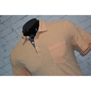 THE NORMAL BRAND Golf Polo Shirt Mens Size Large Classic Fit Cotton Orange